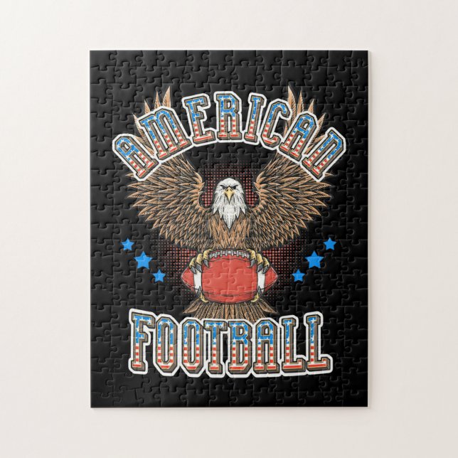 Amerikanska fotbollen USA flagga Pussel (Vertikal)