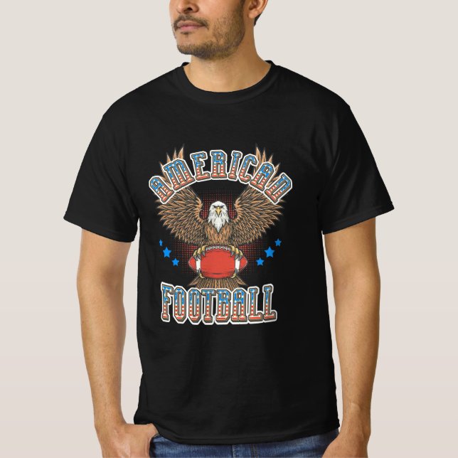 Amerikanska fotbollen USA flagga T Shirt (Framsida)