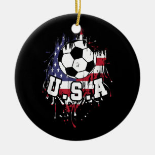 Amerikanska fotbollen USA Julgransprydnad Keramik