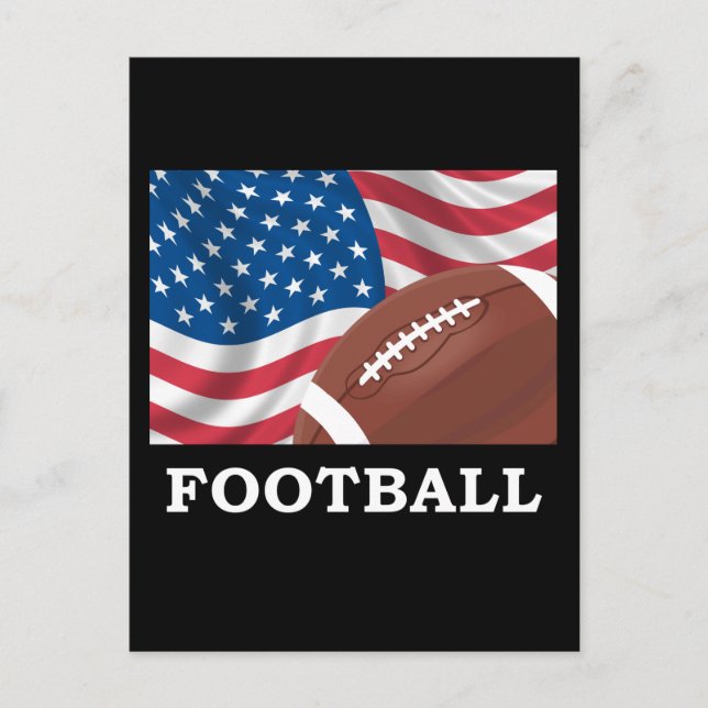 Amerikanska fotbollen vykort (Framsida)