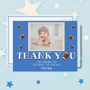 Amerikanska fotbollens Boll födelsedag Foto Tack Vykort