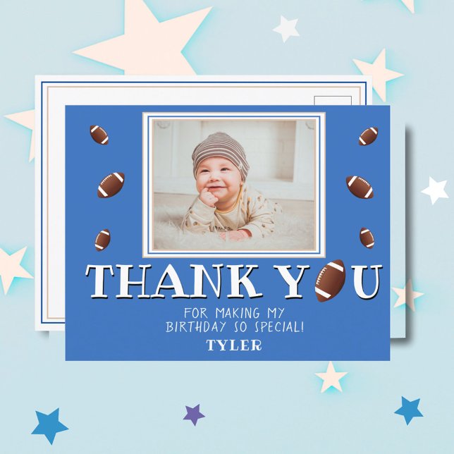 Amerikanska fotbollens Boll födelsedag Foto Tack Vykort (Skapare uppladdad)