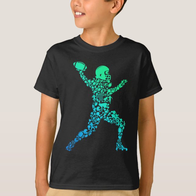 Amerikanska fotbollsceller Kids Manar T Shirt (Framsida)