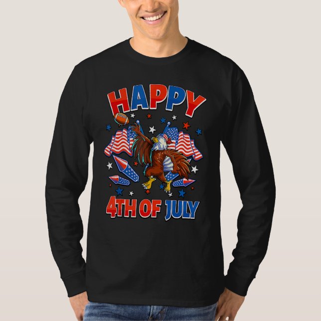 Amerikanska fotbollsegelen 4:e juli Boys Manar USA T Shirt (Framsida)