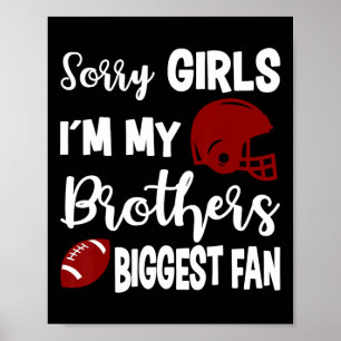 Amerikanska fotbollsister Biggest Fläkt Little Sis Poster