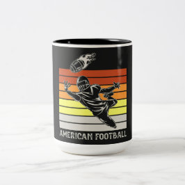 Amerikanska fotbollskassan 2-tonkaffe Mugg