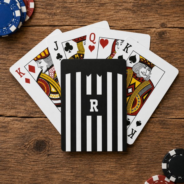 Amerikanska fotbollskort Referee Rand Casinokort (Hup! Ready to be the referee at your next games night? Just add your initial!)