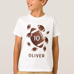 Amerikanska fotbollsmatchen Bollar Sports Age Namn T Shirt