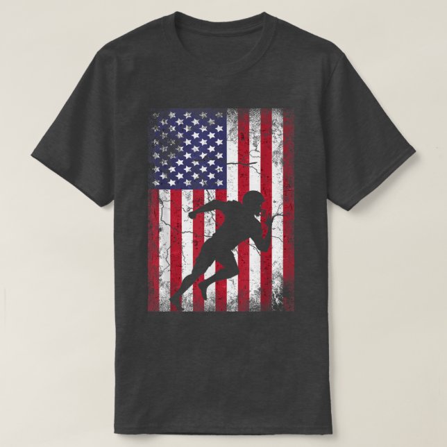 Amerikanska fotbollsmatcher 4:e juli manar watt t shirt (Design framsida)