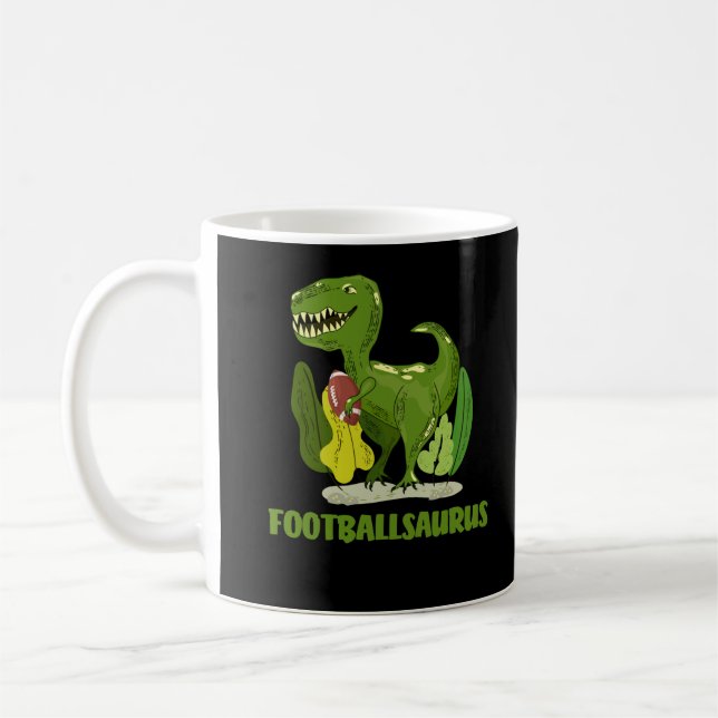 Amerikanska fotbollsmatcher Trex Funny Dino Sport Kaffemugg (Vänster)