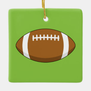 Amerikanska fotbollsrugby Boll Julgransprydnad Keramik