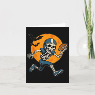 Amerikanska fotbollsskeleton Halloween Sport Fanta Kort