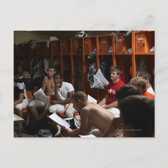 Amerikanska fotbollsspelare inklusive tonåringar 2 vykort (Framsida)