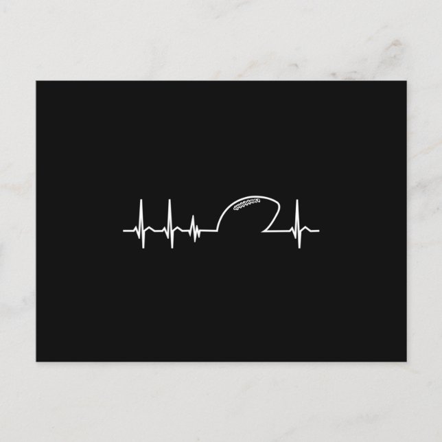 Amerikanska fotbollsteamet Heart Heartslag Player  Vykort (Framsida)