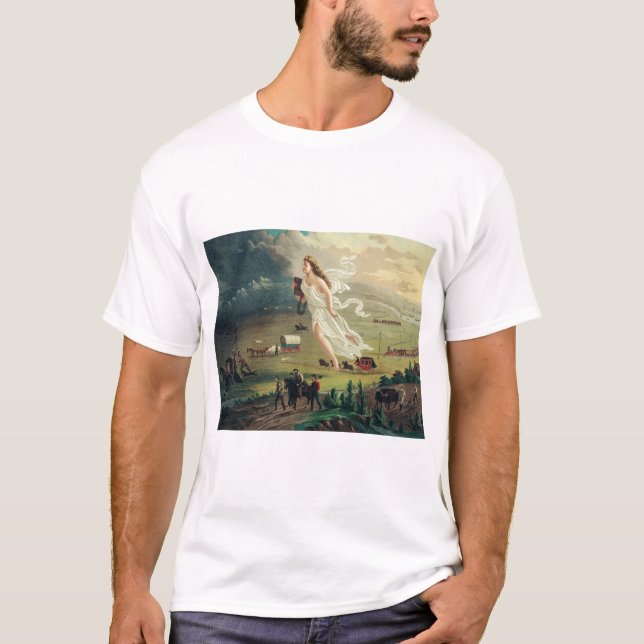 Amerikanska framsteg av John Gast T Shirt (Framsida)