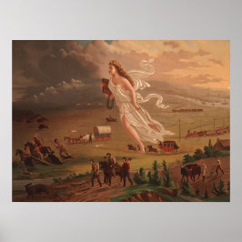 Amerikanska framsteg, John Gast 1872 Poster