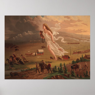 Amerikanska framsteg, John Gast 1872 Poster