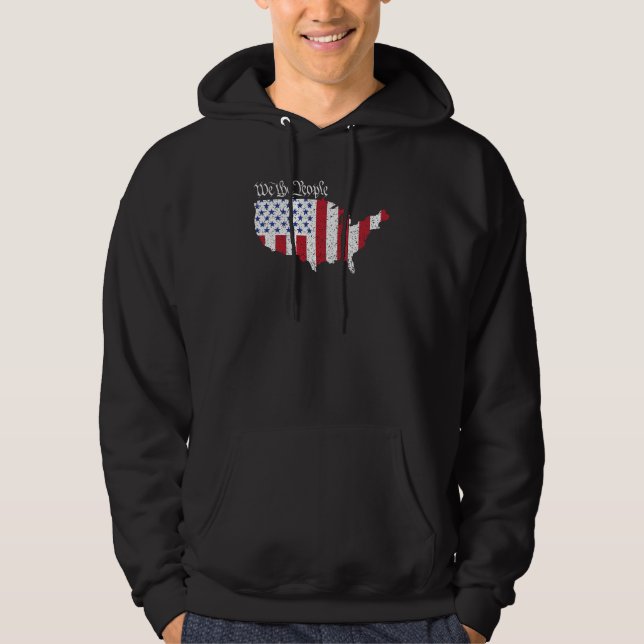 Amerikanska fredens Flagga Hoodie (Framsida)