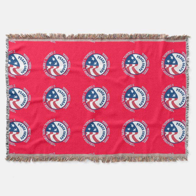 Amerikanska fredskåren VV Throw Blanket Filt (Framsidan)