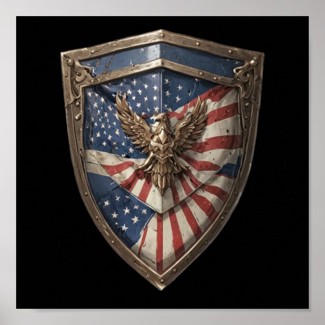 Amerikanska frihetens Eagle Poster (Framsidan)