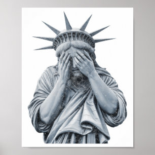Amerikanska Frihetsgudinnan Gråter LUNT Meme Manar Poster