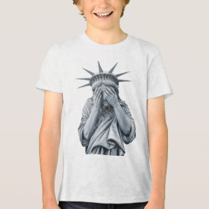 Amerikanska Frihetsgudinnan Gråter LUNT Meme Manar T Shirt