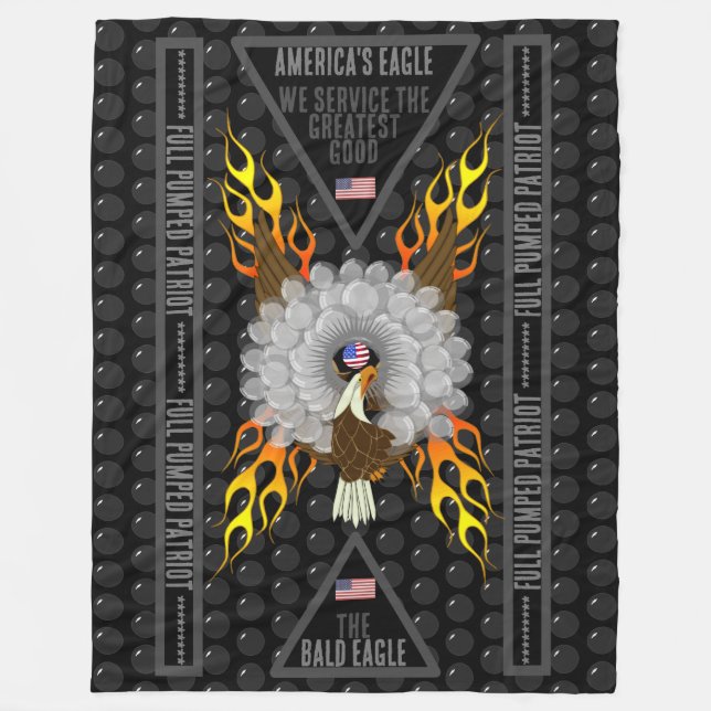 Amerikanska Fullt Pumped Patriot Fleecefilt (Framsidan)