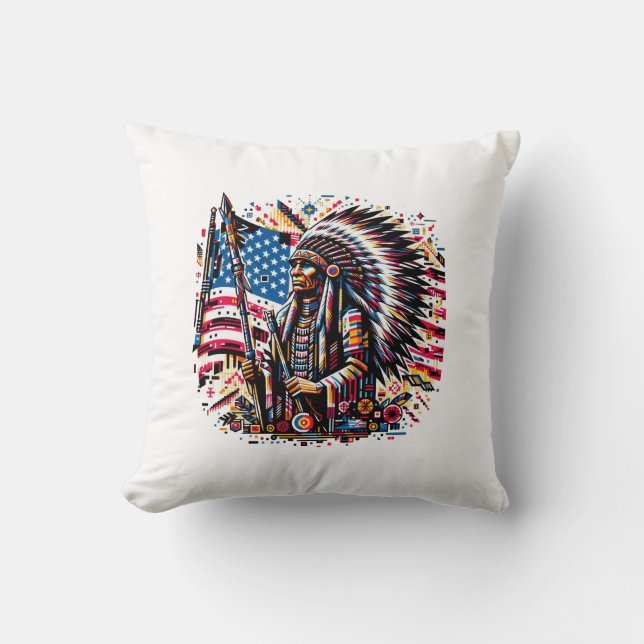 Amerikanska g=Heritage dayThrow Pillow Kudde (Framsida)