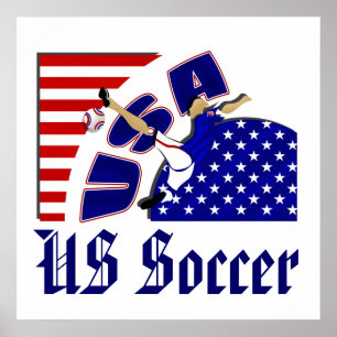 Amerikanska gåvor från volley Soccer älskare US-fo Poster