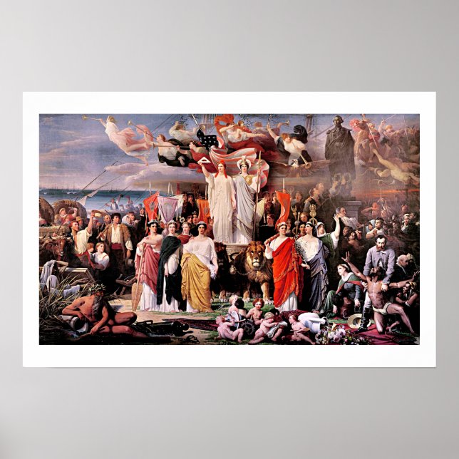 Amerikanska geni av Adolphe Yvon Fine Art Poster (Framsidan)