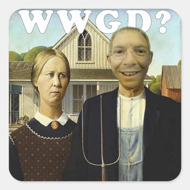 Amerikanska Gerb Fyrkantigt Klistermärke (Framsida)