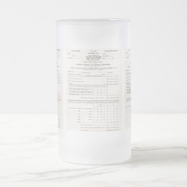 Amerikanska glaset för första inkomstskatt Mugg (Center)