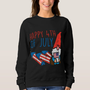 Amerikanska Gnome Lycklig 4 juli Garden Patr T Shirt