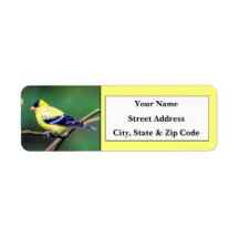 Amerikanska Goldfinch-Returetiketter