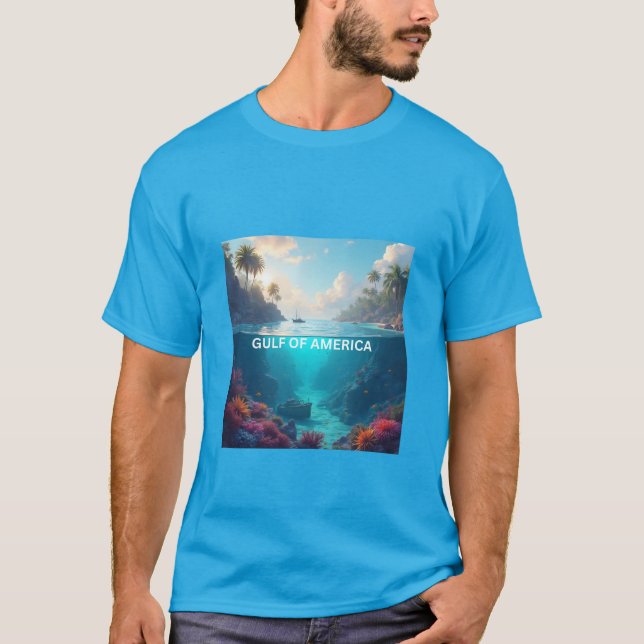 Amerikanska golfen undervattensbild t shirt (Framsida)