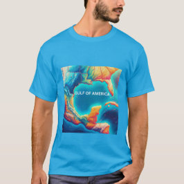 Amerikanska golfens färgrika karta t shirt