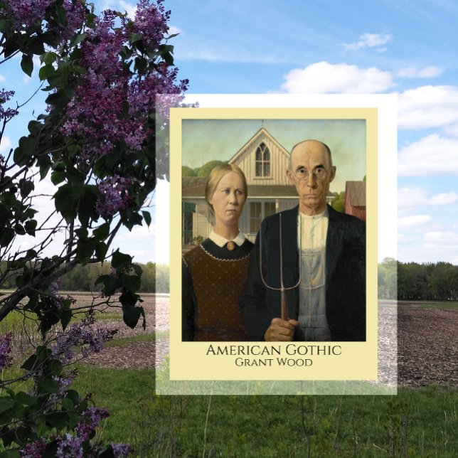 Amerikanska Gothic, Americana, Grant Wood Vykort (Skapare uppladdad)