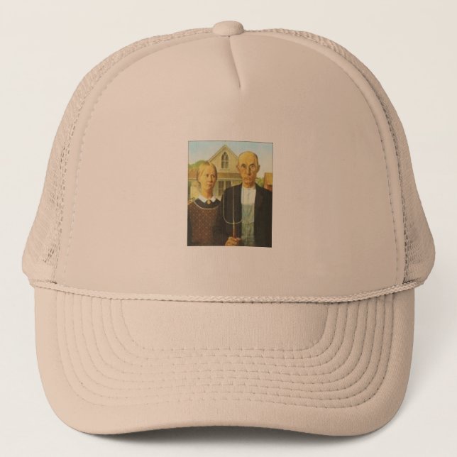 Amerikanska Gothic Painting Boll Cap Keps (Framsida)
