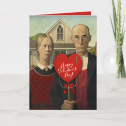 Amerikanska Gothic Valentine-Kärlek-Behållor Helgkort
