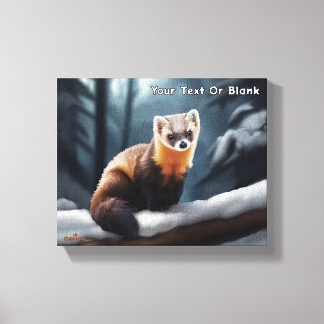Amerikanska Gräs Marten Canvastryck (Framsida)