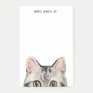 Amerikanska Grått Tabby katt Redigerbar text kat Post-it Block