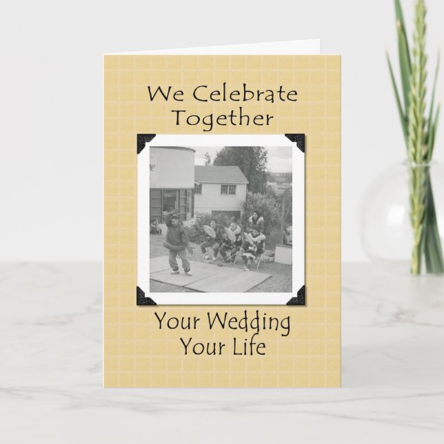 Amerikanska Grattisar i Native Bröllop Kort (Framsida)