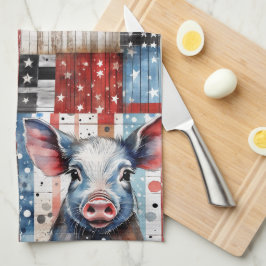Amerikanska Gris Farm Kökshandduk