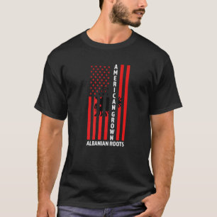 Amerikanska grown Albanian Roots Albanien albanska T Shirt