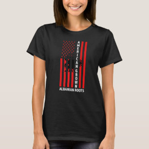 Amerikanska grown Albanian Roots Albanien albanska T Shirt