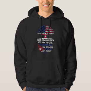 Amerikanska grown Cuban Roots USA Kuba Ancestry Hoodie