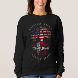 Amerikanska grown Danish Roots Danmark Flagga T Shirt