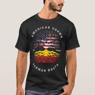 Amerikanska grown GERMAN Roots Tysklanda Flagga T Shirt