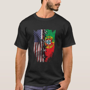 Amerikanska grown portugisisk Roots USA Flagga T Shirt