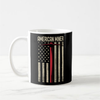 Amerikanska gruvarbetare USA flagga för kolgruvarb Kaffemugg